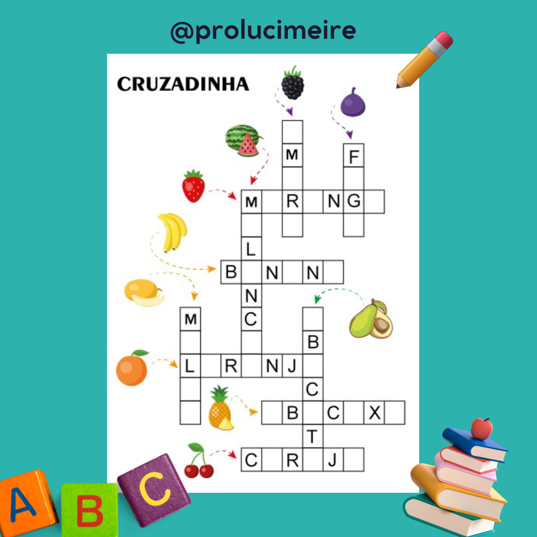 cruzadinha frutas