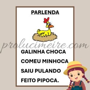 atividades de alfabetização com a parlenda Galinha Choca