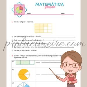 atividade com fração para 4º e 5º anos