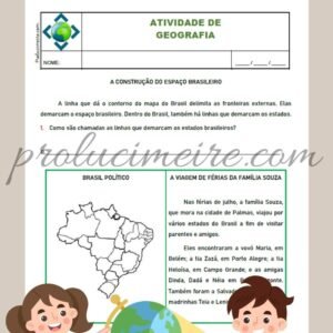 atividade de geografia sobre as regiões brasileiras