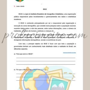 atividade regiões do Brasil com interpretação de texto e tabela